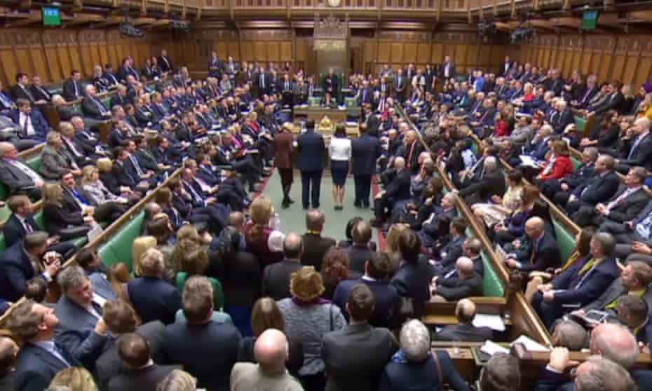 MPs voting in the House of Commons
