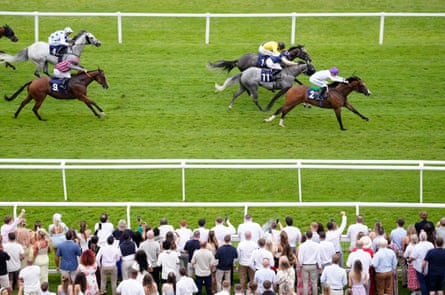 Billy Loughnane riding Rhythm N Hooves to victory at Newbury