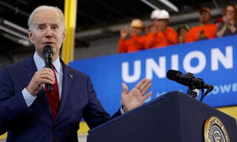 Biden in DeForest, Wisconsin on Wednesday made remarks on his economic priorities.