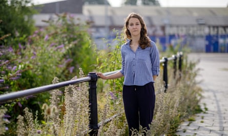 Myla Lloyd on the site of the proposed new campus at Temple Meads