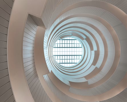 ‘The circular geometry allows for some momentous atria’ … the view up from inside.