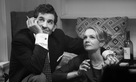 Bradley Cooper as Leonard Bernstein and Carey Mulligan as Felicia Montealegre in Maestro.