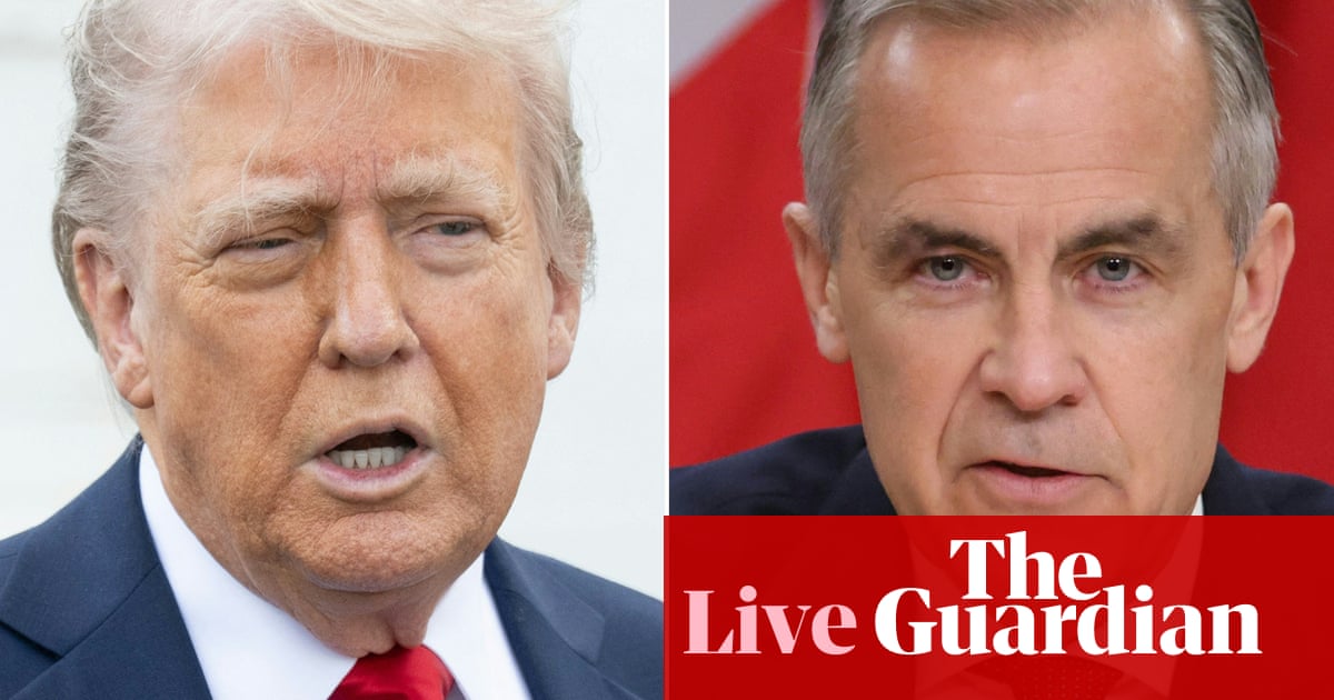 US treasury secretary says trade deals could come this week as Trump to host Canada’s Carney – US politics live