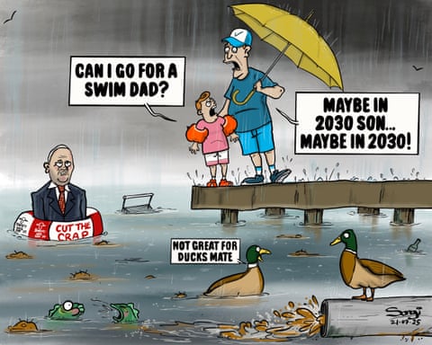 BLUE DIGEST 21-07-2025 20 Pete Songi on Labour’s struggle to clean up waterways – cartoon