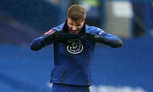 Timo Werner reacts after missing a penalty against Luton. Will Thomas Tuchel get more out of his fellow German?