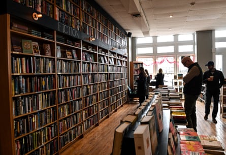 People peruse a bookstore