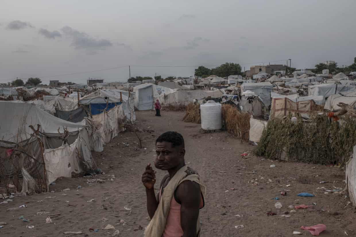 Internally displaced people (IDPs) at Meshqafah Camp on September 23, 2018 in Aden, Yemen