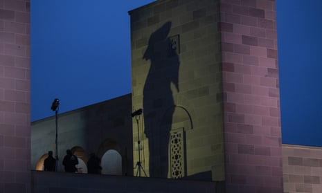 The Australian War Memorial during the Dawn Service on April 25, 2020 in Canberra, Australia. 
