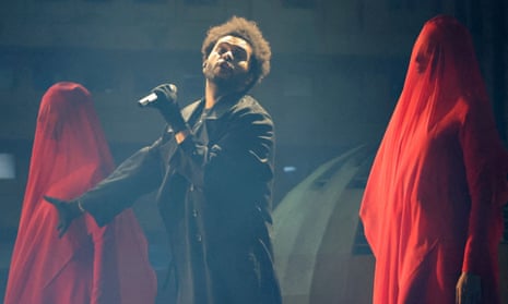 The Weeknd performs in Inglewood, California, last year. 