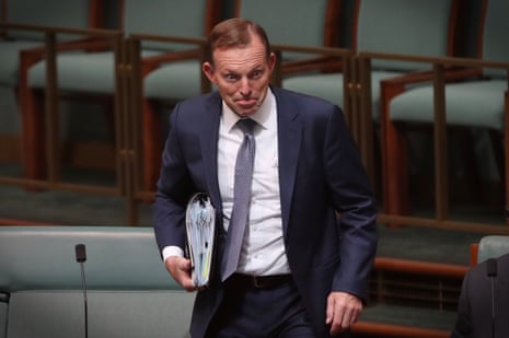 Tony Abbott enters house of reps question time