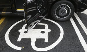 The electric car recharging sign on Holloway road, in London.