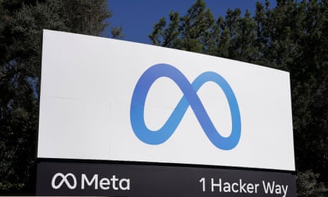 Facebook's Meta logo sign is seen at the company headquarters in Menlo Park, California.