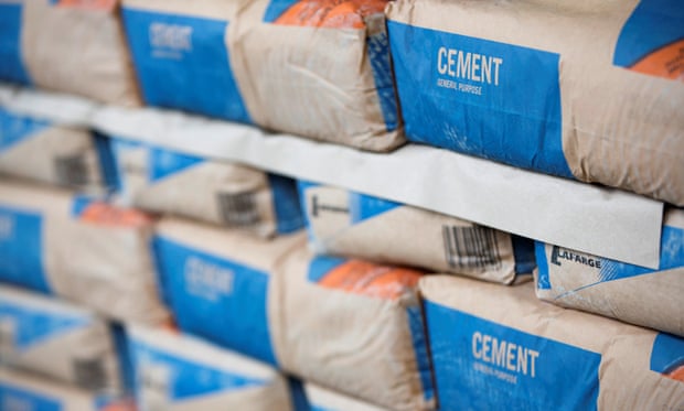Bags of cement are in short supply in the UK.