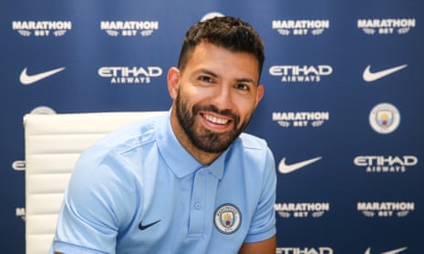 Manchester City manager Pep Guardiola could not hide his joy after the Argentina striker Sergio Agüero extended his contract at the club until 2021