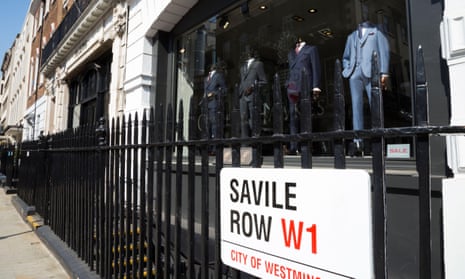 The Gieves and Hawkes shop front on Savile Row.