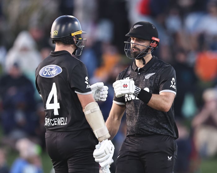 New Zealand beat England by four wickets in first men’s ODI – live reaction