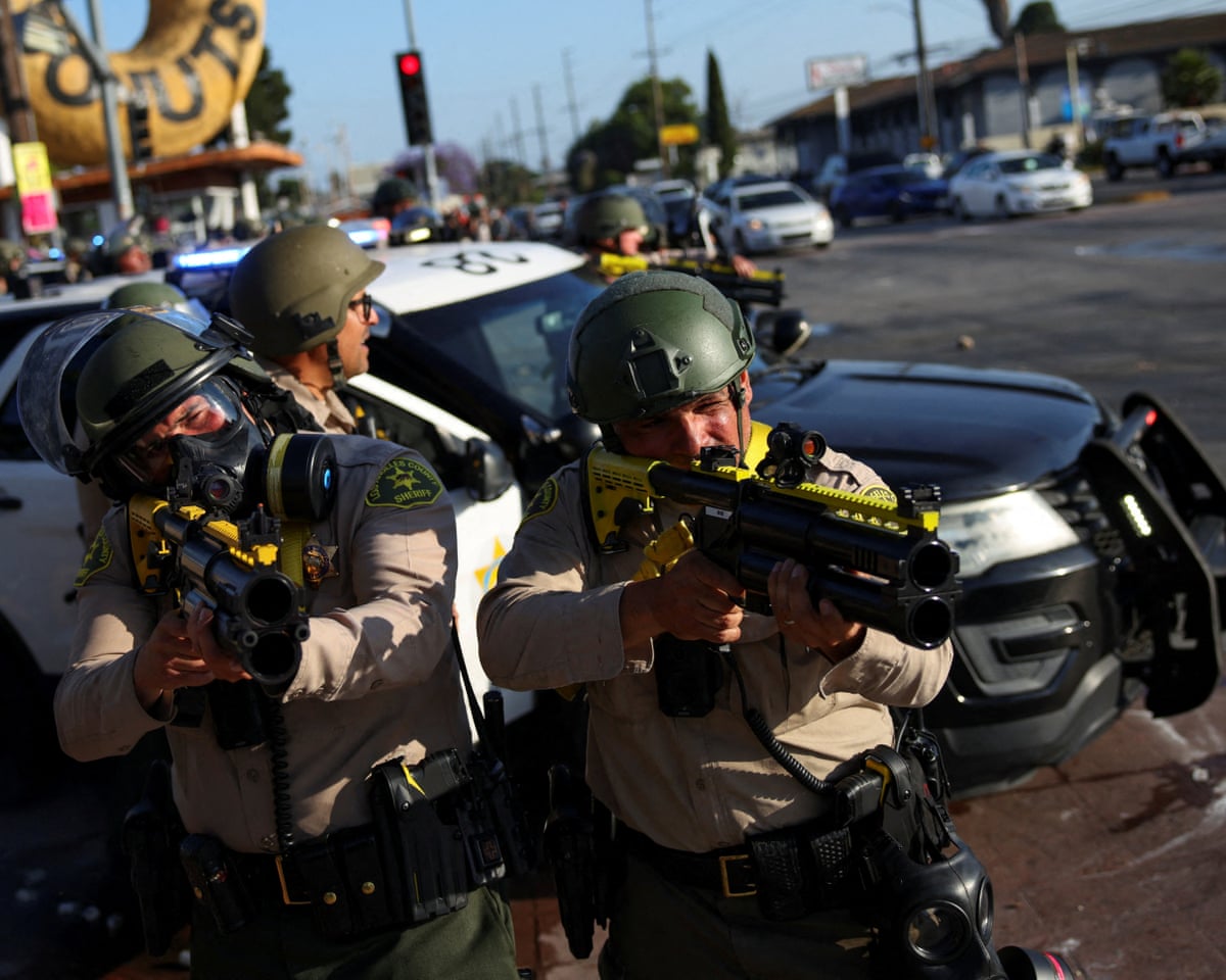 British Photographer Injured by Plastic Bullet in LA Immigration Protests 2025 4 British photojournalist hit by non lethal rounds during Los Angeles protests | California | The Guardian