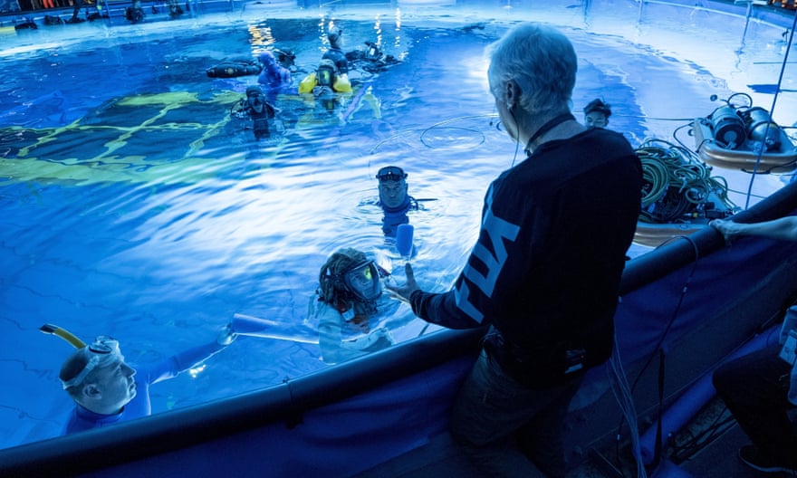James Cameron on the set of Avatar2.