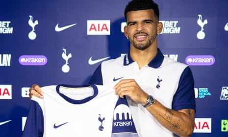 Tottenham sign Dominic Solanke from Bournemouth for initial fee of £55m | Tottenham Hotspur | The Guardian