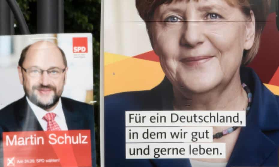 German parties' campaign posters.