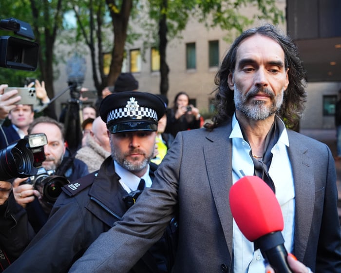 Russell Brand told police he led a ‘very promiscuous’ life, trial hears