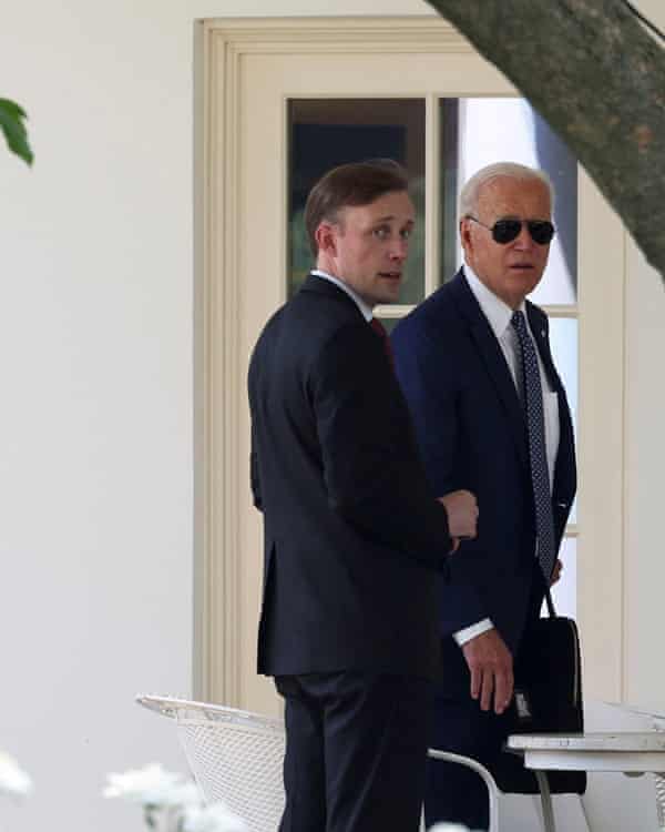 Jake Sullivan with Joe Biden at the White House.