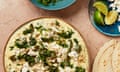 Yotam Ottolenghi's creamy green peppers with jalapeño salsa.