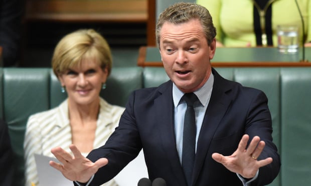 Christopher Pyne at question time. 'Great reform takes time,' he said after the Senate vote.