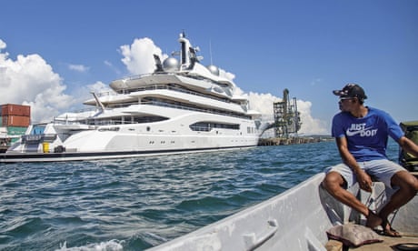 superyacht Amadea docked at the Queens Wharf in Lautoka, Fiji
