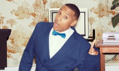 Reggie Yates wearing a blue suit, a white shirt and a blue bow tie in 2024