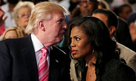 Donald Trump and Omarosa Manigault Newman attend a church service in Detroit in September 2016.
