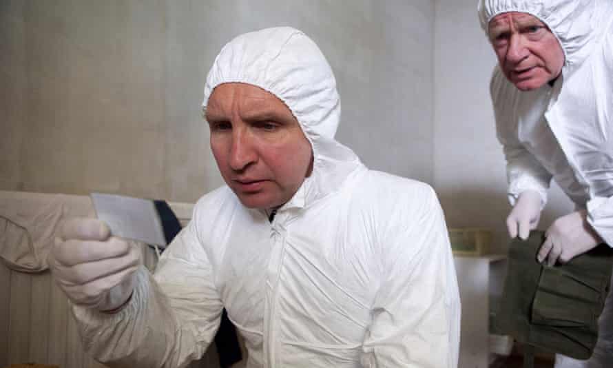 Eddie Marsan (left) as John May