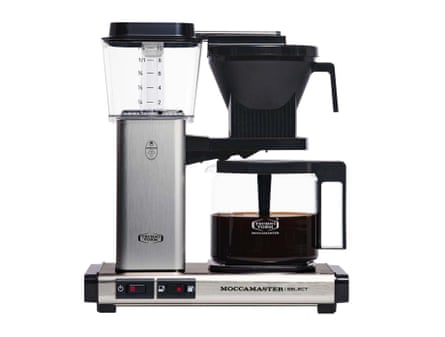 Black and silver Moccamaster KBG Select coffee machine