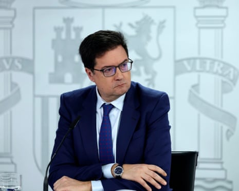 Spanish digital transformation Minister Óscar López attends a press conference last month.
