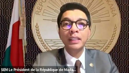 Screengrab of Andry Rajoelina speaking