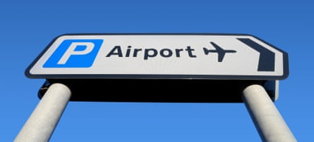 Airport car park parking sign