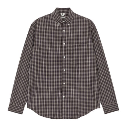Check shirt on a white background