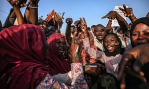 Protesters at a sit-in outside the army headquarters in Khartoum on Tuesday.