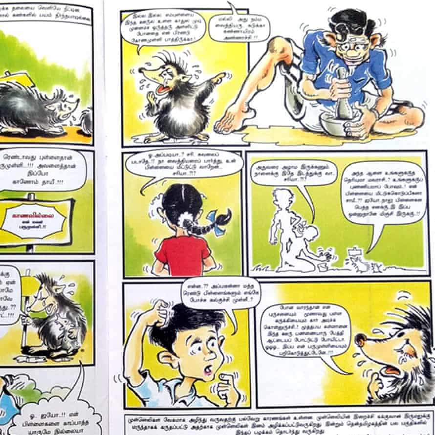 The comic highlights use of the hedgehog’s spines as traditional ‘medicine’, fuelling hunting of the animal.