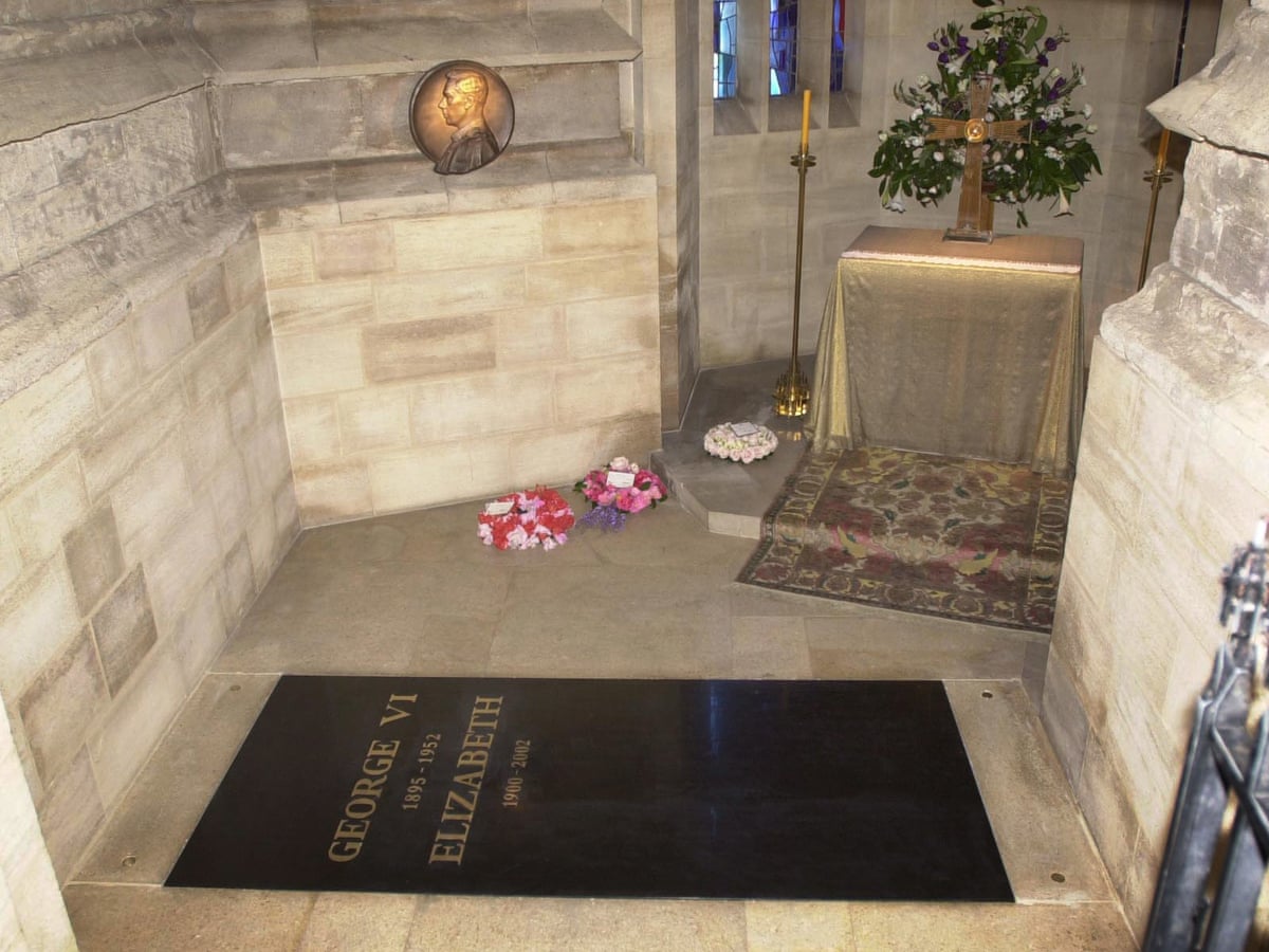 Queen Elizabeth II's final resting place marked with new ledger stone | Queen Elizabeth II | The Guardian
