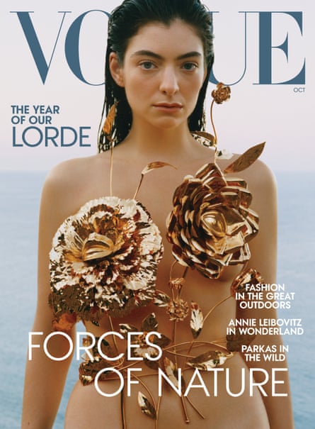 Lorde in Schiaparelli on the cover of US Vogue’s October issue