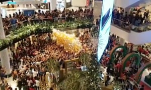 Several people were injured during a stampede at a Westfield shopping centre Christmas shopping promotion in Sydney.