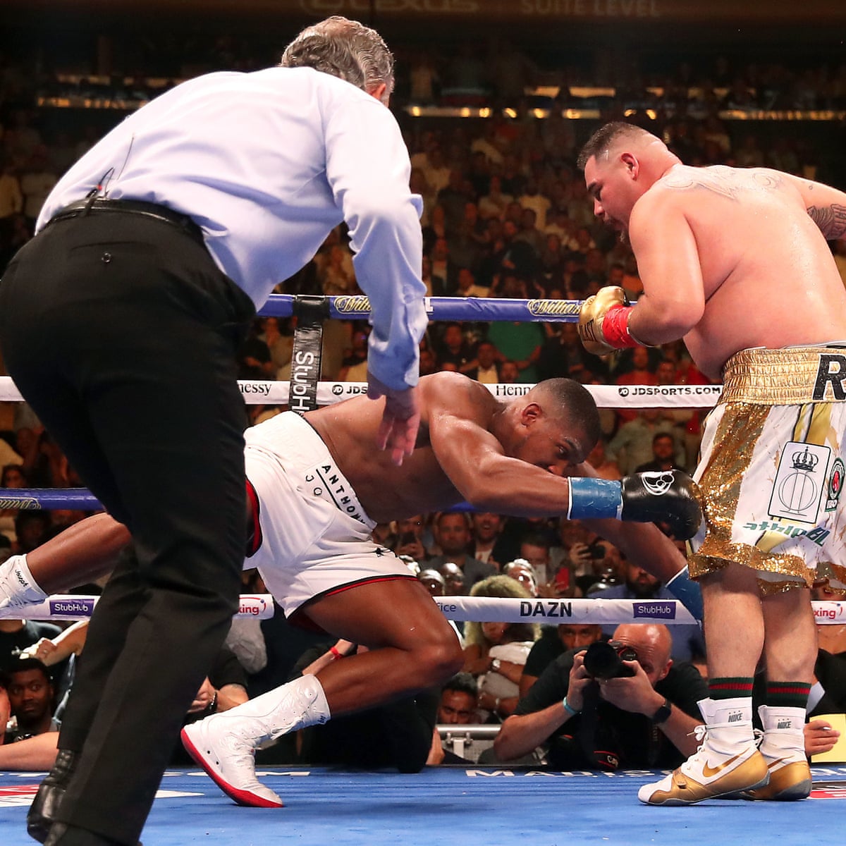 Andy Ruiz Jr Shocks World With Knockout Of Anthony Joshua For Heavyweight Championship Anthony Joshua The Guardian