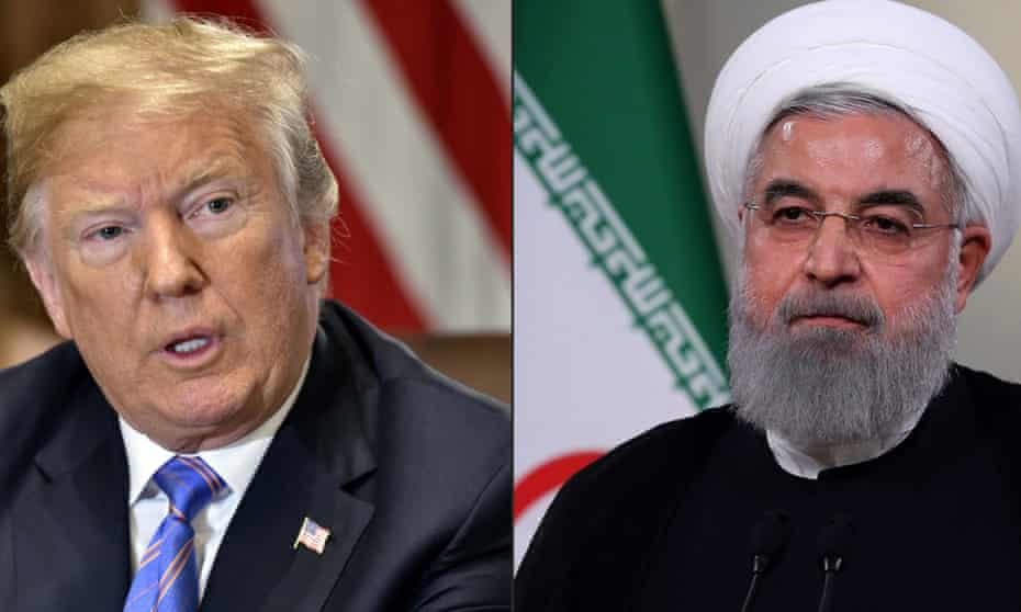 US president Donald Trump and Iranian president Hassan Rouhani