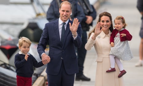 The Duke and Duchess of Cambridge with their children Prince George and Princess Charlotte.