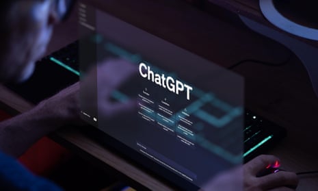 someone using chat gpt on their computer