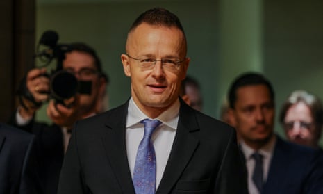 Hungarian Minister of Foreign Affairs Peter Szijjarto arrives for the Foreign Affairs Council meeting in Luxembourg, 23 October 2023.
