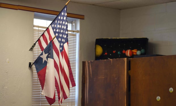 The flags’ distribution in Texas is not the first time that a government body has imposed the phrase.