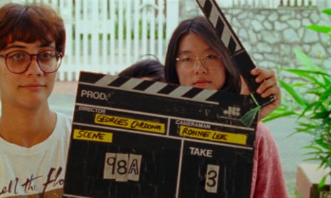 Producer Sophie Siddique and Sandi Tan on the set of the original Shirkers in 1992.