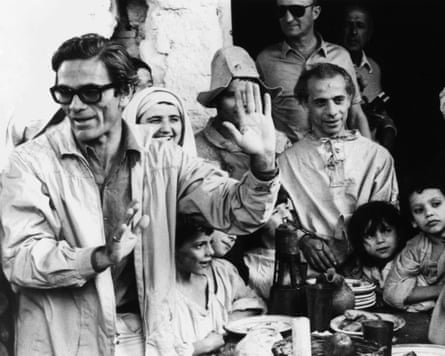 The Italian film-maker Pier Paolo Pasolini instructs extras on his 1971 film The Decameron